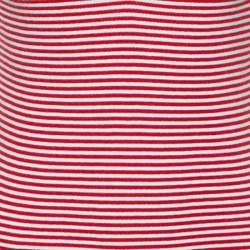 Pre Owned Ralph Lauren Red & White Striped Logo Embroidered V- Neck T-Shirt M