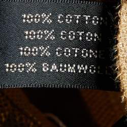 Pre Owned Ralph Lauren Gold Coated Mesh Ruffled Button Front Sheer Shirt L