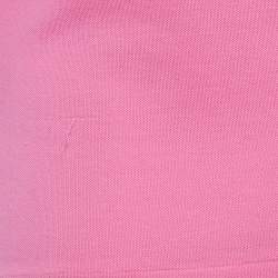 Pre Owned Ralph Lauren Pink Cotton Logo Patch Polo T-Shirt M