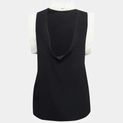 Pre Owned Ralph Lauren Black Crepe Cut Out Sleeveless Top S