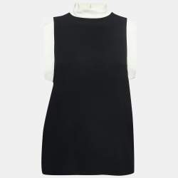 Pre Owned Ralph Lauren Black Crepe Cut Out Sleeveless Top S