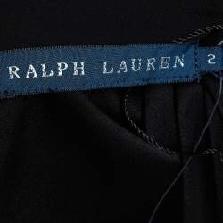 Pre Owned Ralph Lauren Black Crepe Cut Out Sleeveless Top S