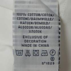 Pre Owned Ralph Lauren White Embroidered Cotton Tailored Shirt M