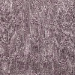 Pre Owned Ralph Lauren Purple Linen & Alpaca Knit V-Neck Sweater M