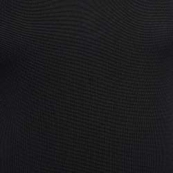 Pre Owned Ralph Lauren Black Leather Strap Rib Knit Tank Top XS