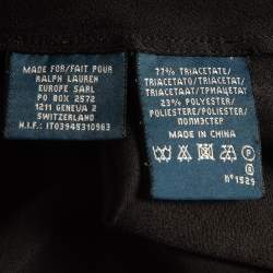 Pre Owned Ralph Lauren Black Sateen Mock Neck Sleeveless Top M