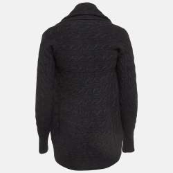 Pre Owned Ralph Lauren Grey Cashmere Knit Shawl Collar Cardigan L