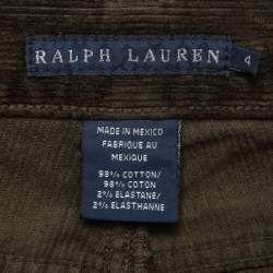 Pre Owned Ralph Lauren Olive Green Corduroy Pants S