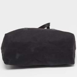 Pre Owned Ralph Lauren Black Canvas Embroidered Tote