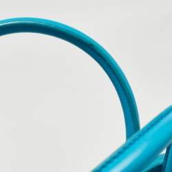 Pre Owned Ralph Lauren Turquoise Leather Soft Ricky 33 Tote