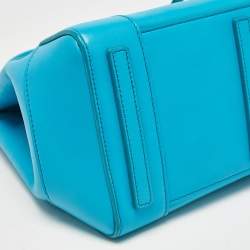 Pre Owned Ralph Lauren Turquoise Leather Soft Ricky 33 Tote