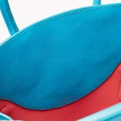 Pre Owned Ralph Lauren Turquoise Leather Soft Ricky 33 Tote