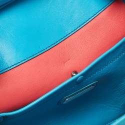 Pre Owned Ralph Lauren Turquoise Leather Soft Ricky 33 Tote