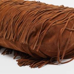 Pre Owned Ralph Lauren Brown Suede Fringe Hobo