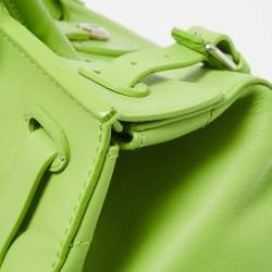 Pre Owned Ralph Lauren Apple Green Leather Ricky 33 Tote