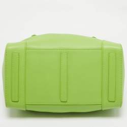 Pre Owned Ralph Lauren Apple Green Leather Ricky 33 Tote