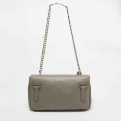 Ralph Lauren Grey Ricky Chain Shoulder Bag