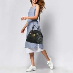 Ralph Lauren Black Leather Ricky 33 Tote