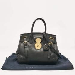 Ralph Lauren Black Leather Ricky 33 Tote