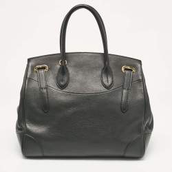 Ralph Lauren Black Leather Ricky 33 Tote