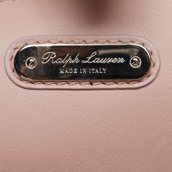 Ralph Lauren Light Pink Leather Soft Ricky 33 Tote