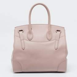 Ralph Lauren Light Pink Leather Soft Ricky 33 Tote