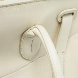 Pre Owned Ralph Lauren Light Cream Leather Soft Ricky 33 Tote
