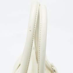 Pre Owned Ralph Lauren Light Cream Leather Soft Ricky 33 Tote