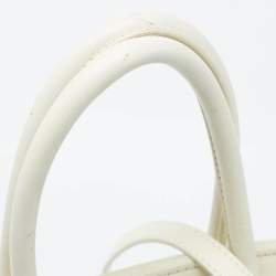 Pre Owned Ralph Lauren Light Cream Leather Soft Ricky 33 Tote