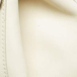 Pre Owned Ralph Lauren Light Cream Leather Soft Ricky 33 Tote