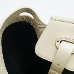 Pre Owned Ralph Lauren Light Cream Leather Soft Ricky 33 Tote