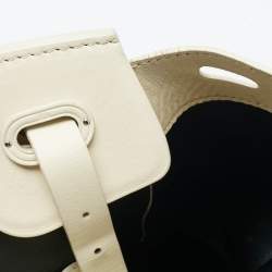 Pre Owned Ralph Lauren Light Cream Leather Soft Ricky 33 Tote