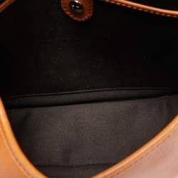 Ralph Lauren Brown Leather Ricky Flap Crossbody Bag