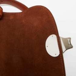 Ralph Lauren Brown Leather Ricky Flap Crossbody Bag