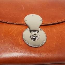 Ralph Lauren Brown Leather Ricky Flap Crossbody Bag