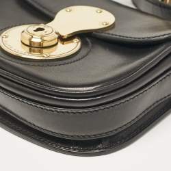 Ralph Lauren Black Leather Ricky Tassel Crossbody Bag