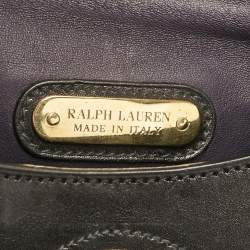 Ralph Lauren Black Leather Ricky Tassel Crossbody Bag