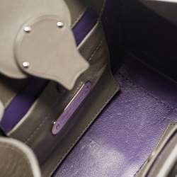 Pre Owned Ralph Lauren Grey Leather Mini Ricky Tote