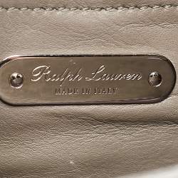 Pre Owned Ralph Lauren Grey Leather Mini Ricky Tote