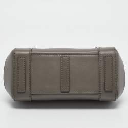 Pre Owned Ralph Lauren Grey Leather Mini Ricky Tote