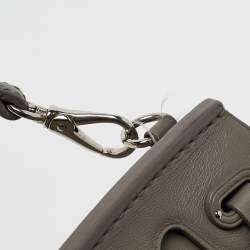 Pre Owned Ralph Lauren Grey Leather Mini Ricky Tote