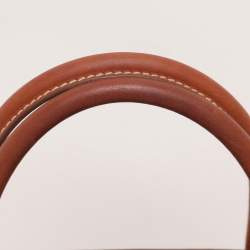 Ralph Lauren Gold Leather East/West Ricky 40 Top Handle Bag