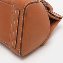 Ralph Lauren Gold Leather East/West Ricky 40 Top Handle Bag
