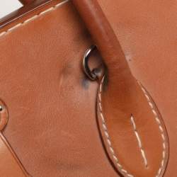Ralph Lauren Gold Leather East/West Ricky 40 Top Handle Bag
