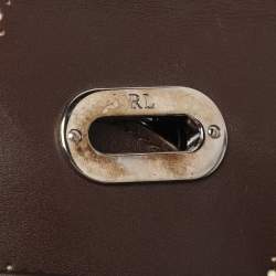 Ralph Lauren Cream/Brown Leather Ricky 33 Tote