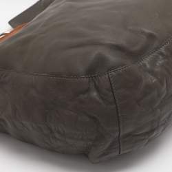 Pre Owned Ralph Lauren Green Leather Hobo