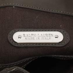 Pre Owned Ralph Lauren Green Leather Hobo