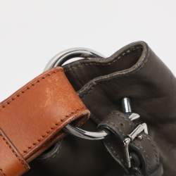 Pre Owned Ralph Lauren Green Leather Hobo