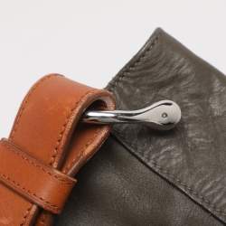 Pre Owned Ralph Lauren Green Leather Hobo