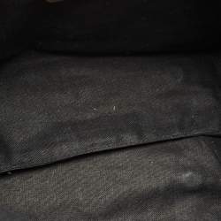Pre Owned Ralph Lauren Brown Laser Cut Vachetta Leather Small Scroll Tote